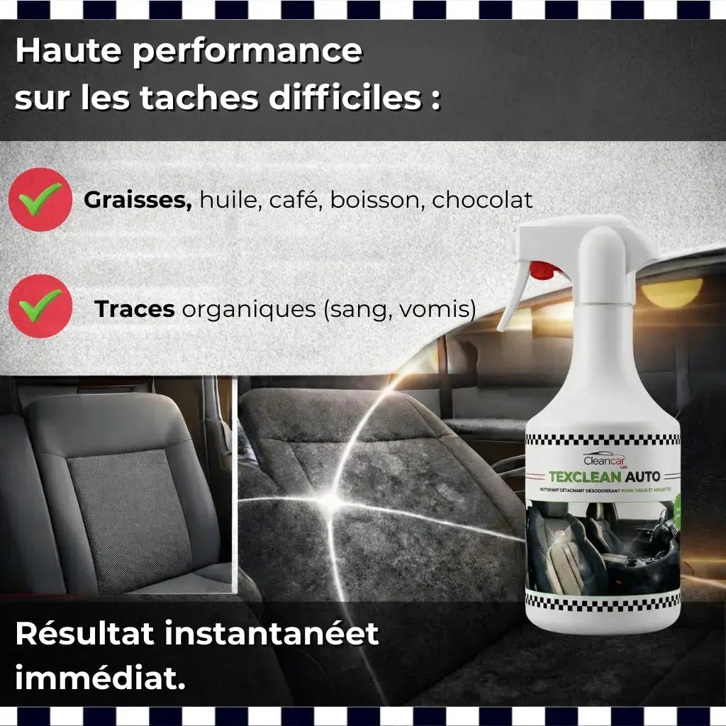 Nettoyant Détachant Tissus Voiture  & Moquettes Cleancar Lab