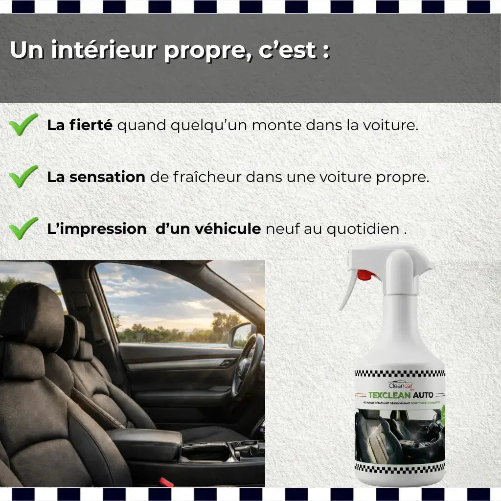 Nettoyant Détachant Tissus Voiture  & Moquettes Cleancar Lab