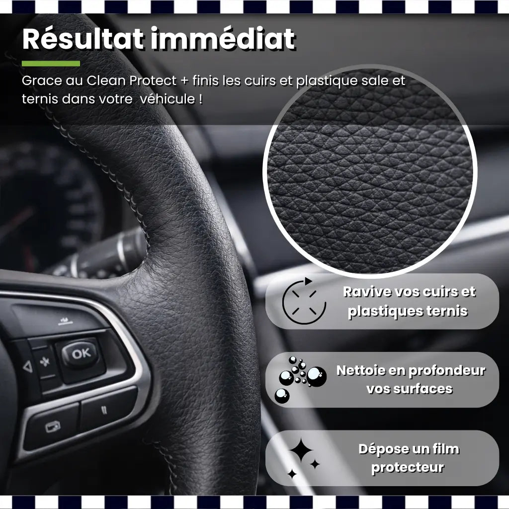 Nettoyant Rénovateur Cuir Plastique - Clean Protect + Cleancar Lab