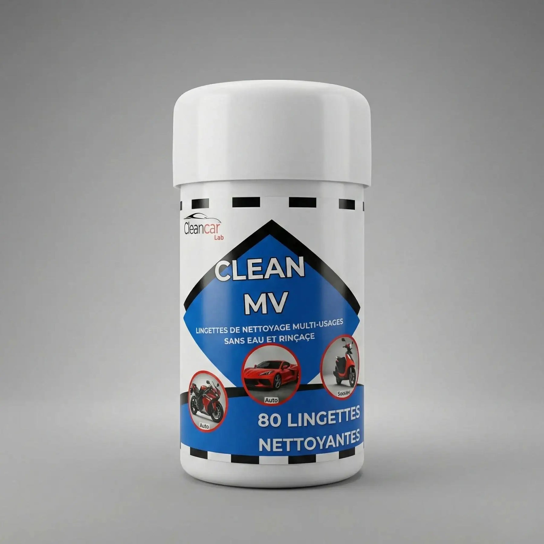 lingettes lavage voiture sans eau 3en1 cleancar lab
