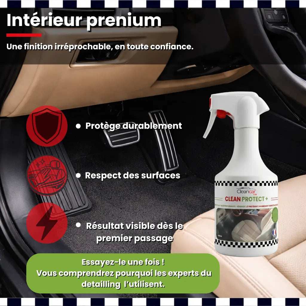 Nettoyant Rénovateur Cuir Plastique - Clean Protect + Cleancar Lab