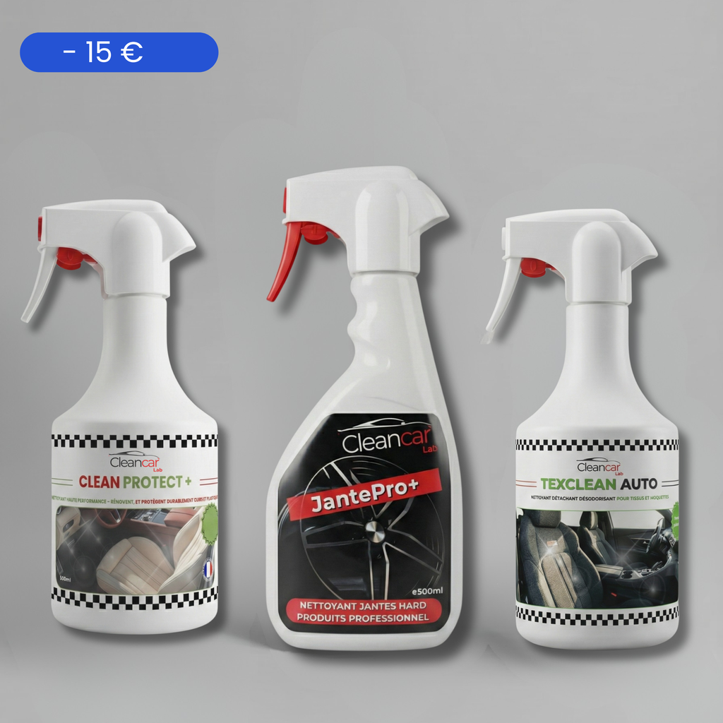 pack nettoyage voiture 3 produits made in france cleancar lab