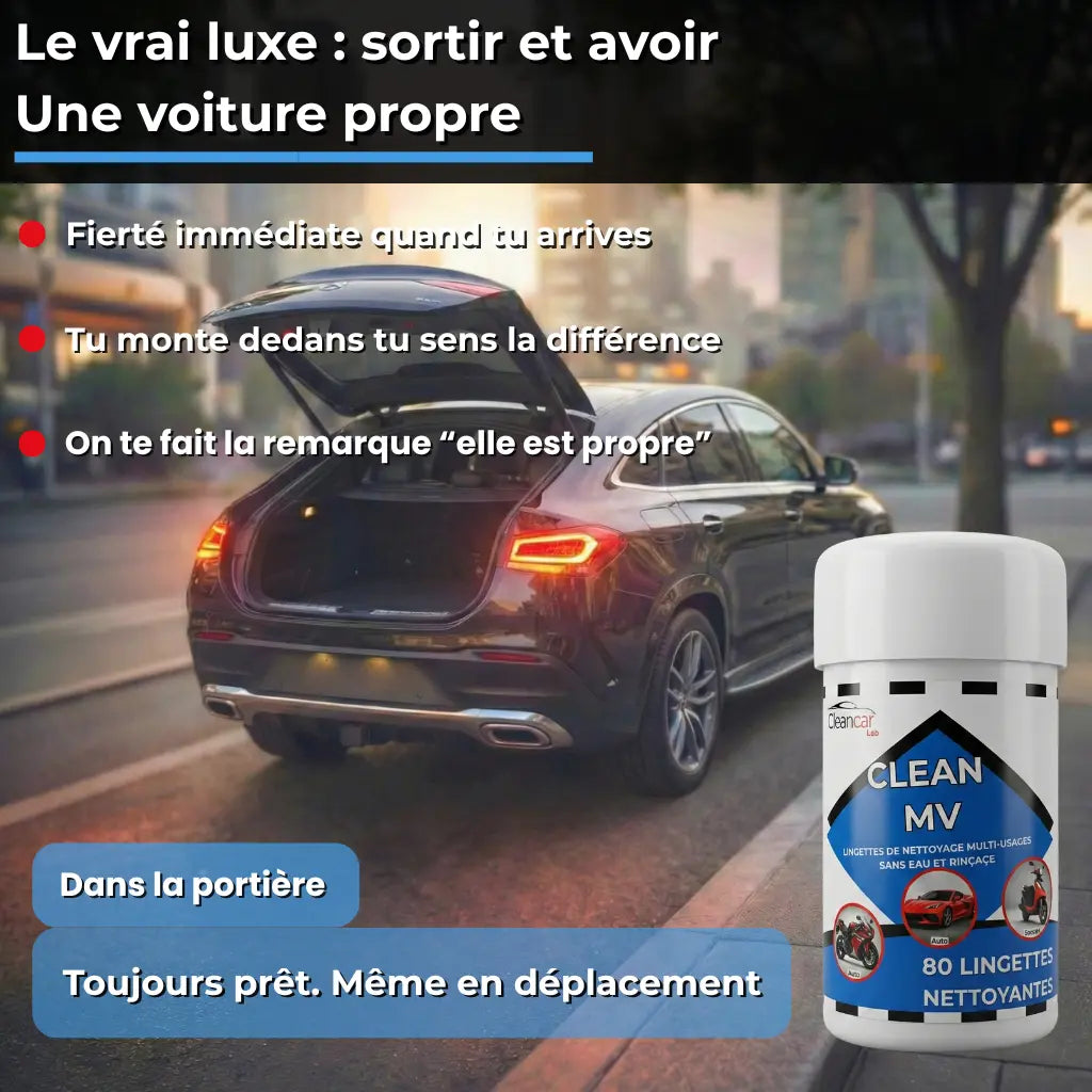 Lingettes Nettoyage Automobile Sans Eau et Sans Rinçage 3 en 1 Ma boutique