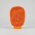 gant lavage carrosserie microfibre bi-face orange