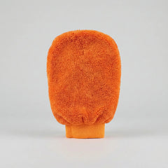 gant lavage carrosserie microfibre bi-face orange