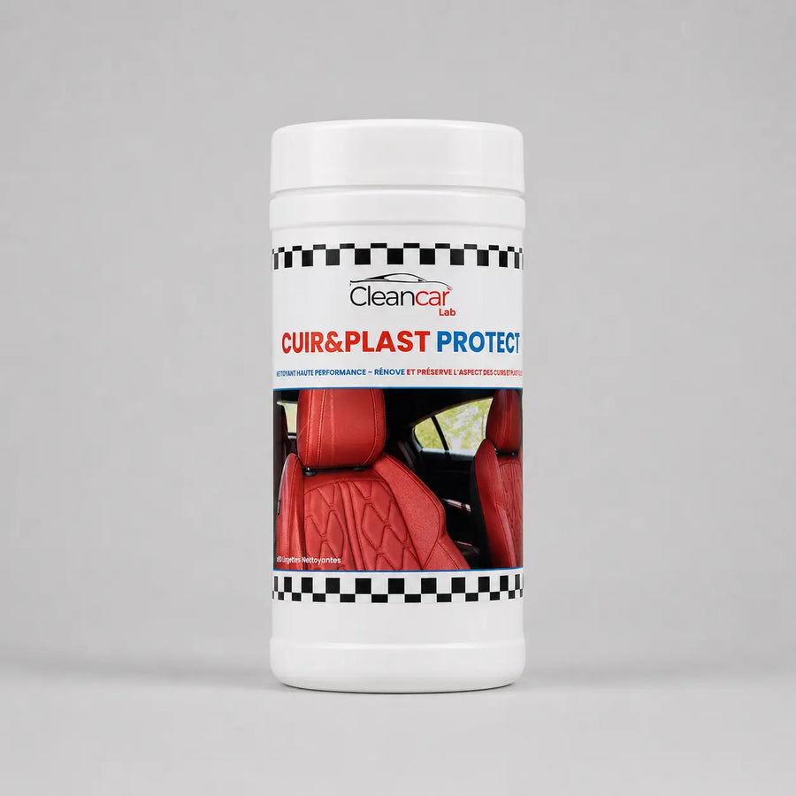 Lingettes Nettoyage Intérieur Voiture Cuir et Plastique Cleancar Lab